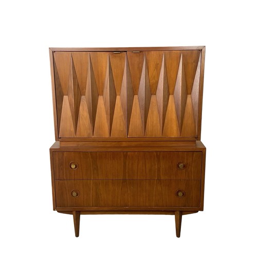 Mcm walnut highboy dresser - mcm,